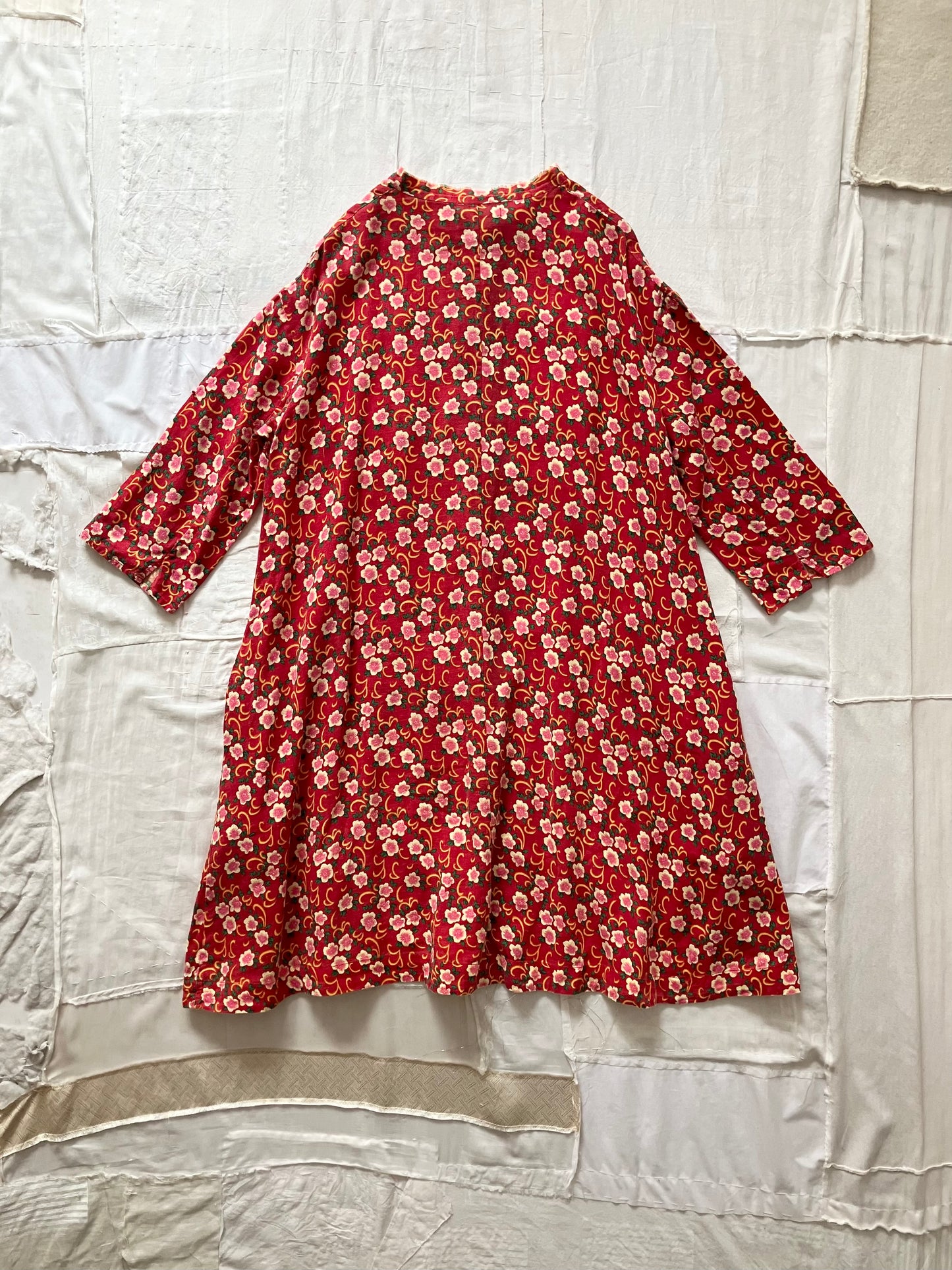 【Pre-loved】sula - red flower a line dress