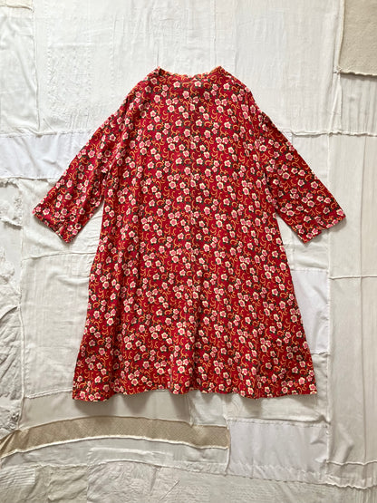 【Pre-loved】sula - red flower a line dress