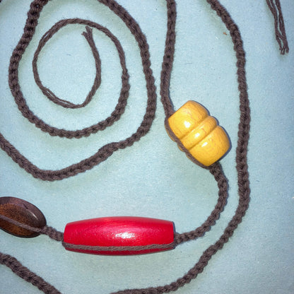 everyone's mother - Vintage wooden bead buoy belt 7