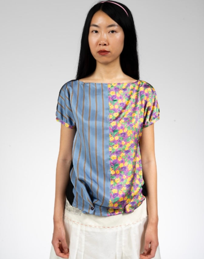 garbage core - Stripes and Flowers Blouse