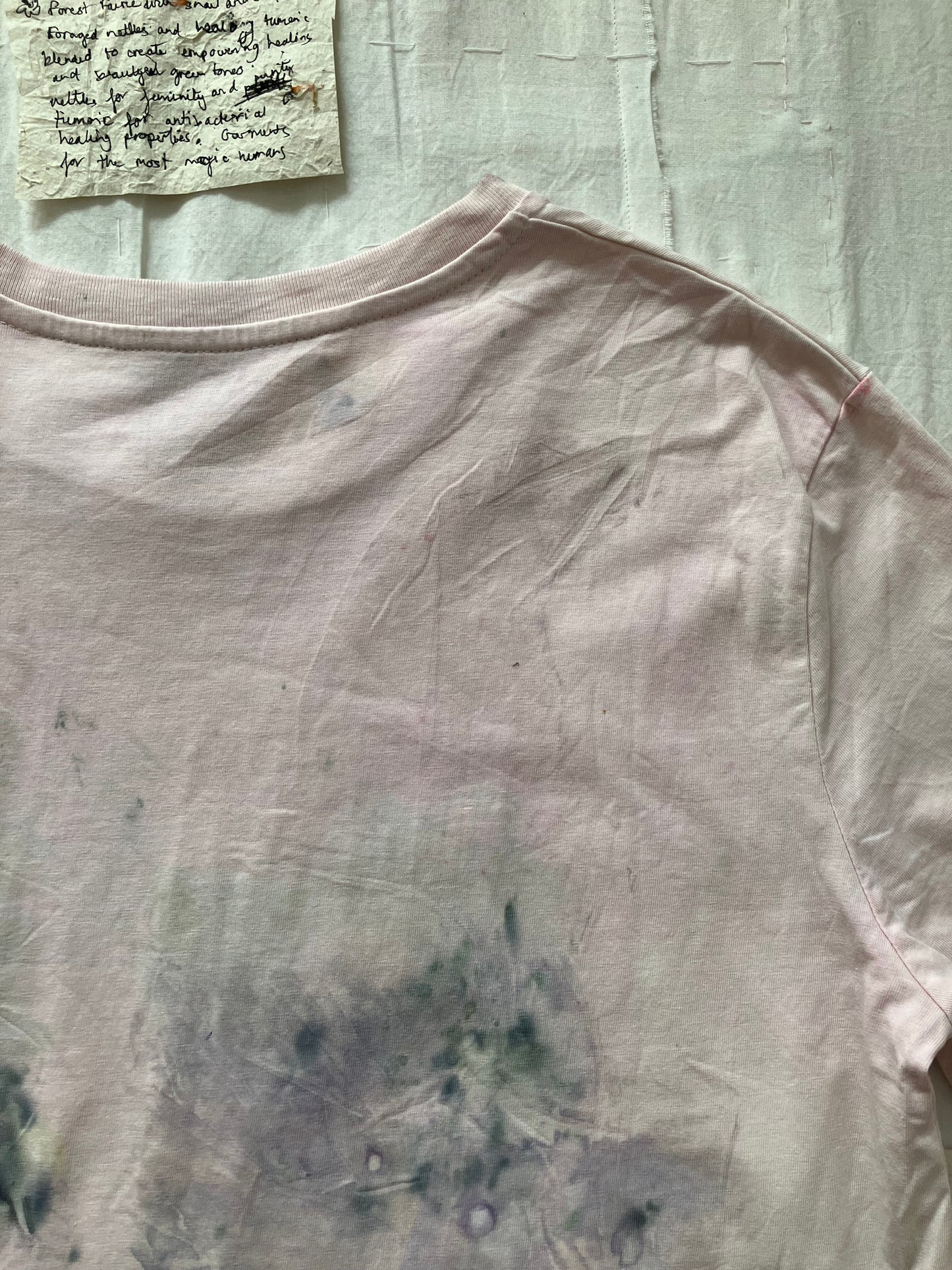 EIRINN HAYHOW - FOREST FAIRIE WITH SNAIL AND SUN TSHIRT 2 with bio flower patch