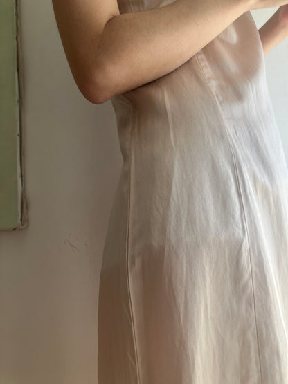 sula - wide strap dress - silver peony