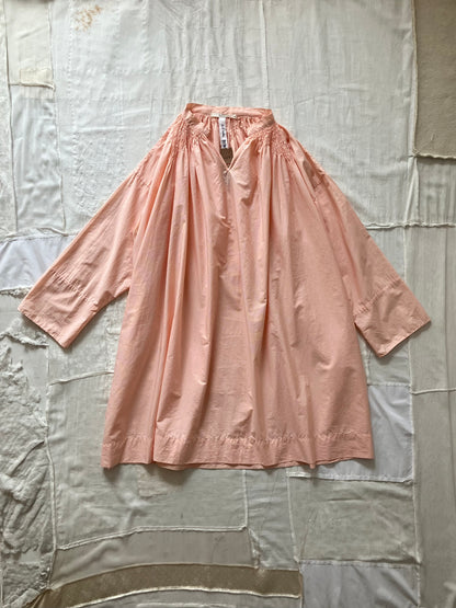 sula - gathered dress - tiny orange check