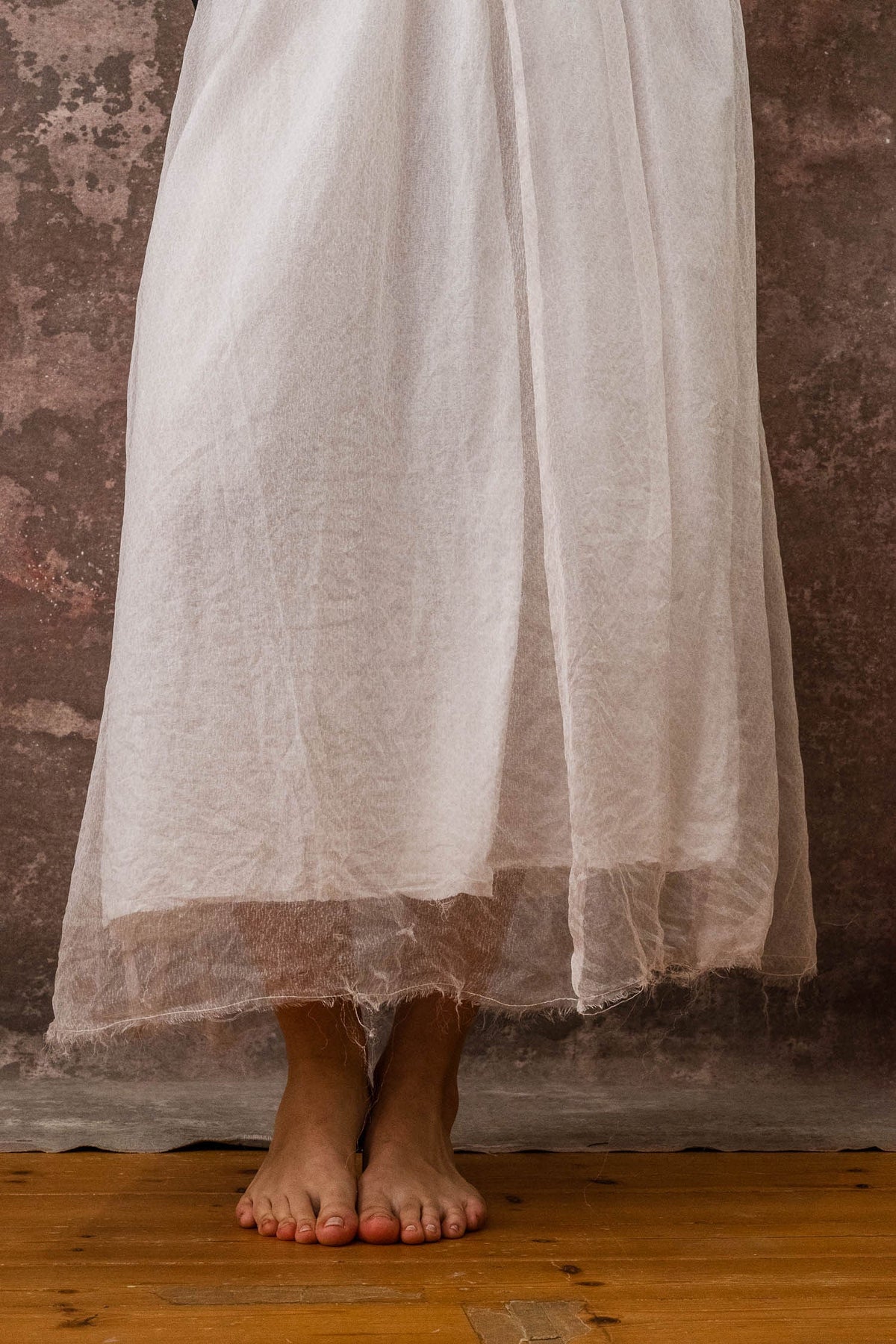 sula - elastic top skirt - silk organza print