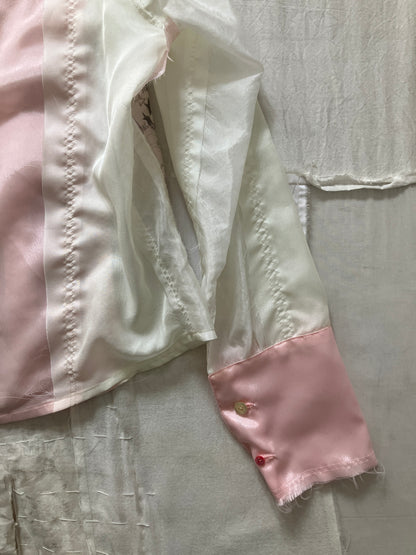 garbage core - SEMISHEER PATCHWORK SHIRT