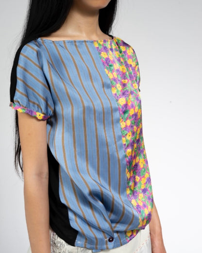 garbage core - Stripes and Flowers Blouse