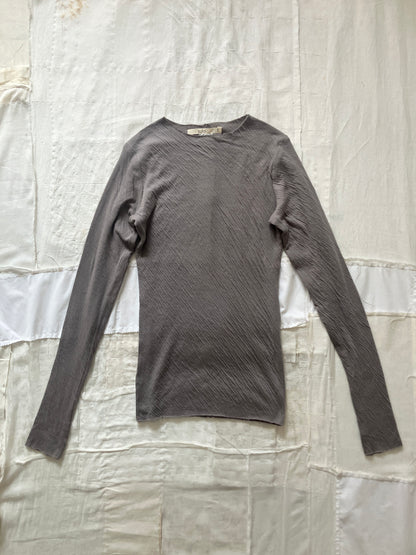 sula - long sleeve tee - cotton jersey - grey