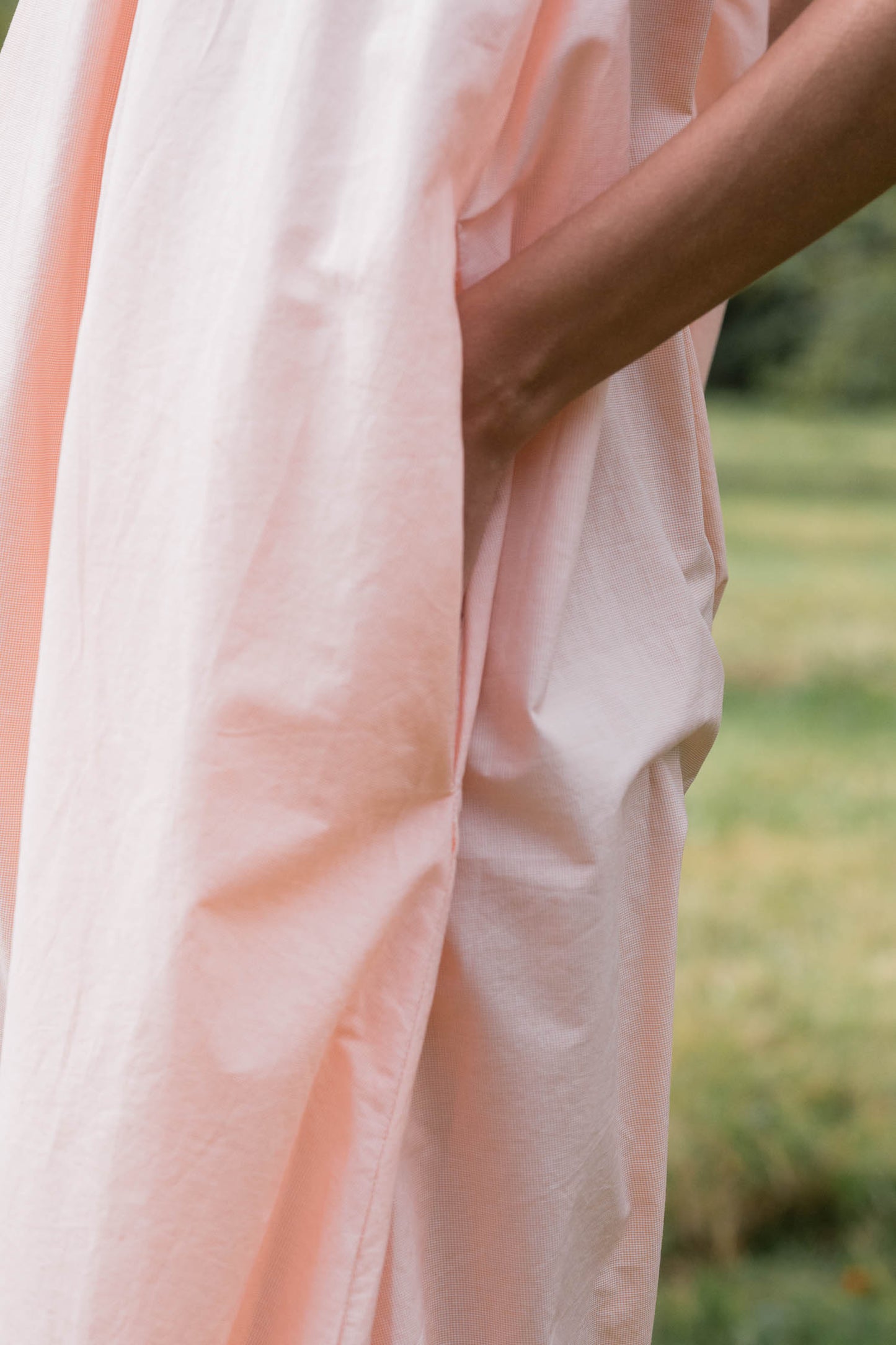 sula - dolls dress - cotton - tiny orange check