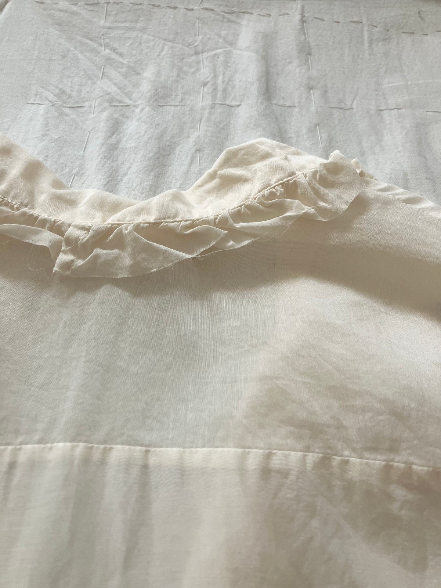 sula - frill blouse - egg nog