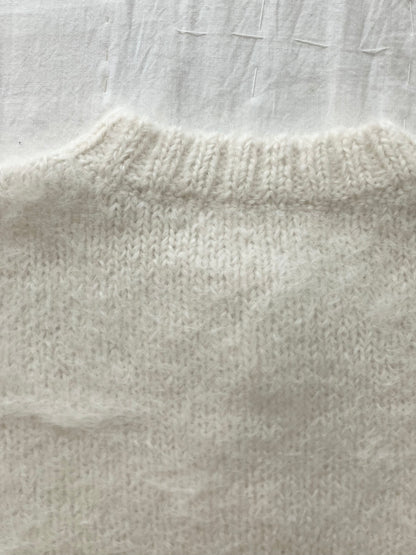 sula - fluffy alpaca nickel cardi - cream
