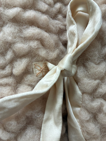 sula - wrap tie vest - big fluffy - crystal grey