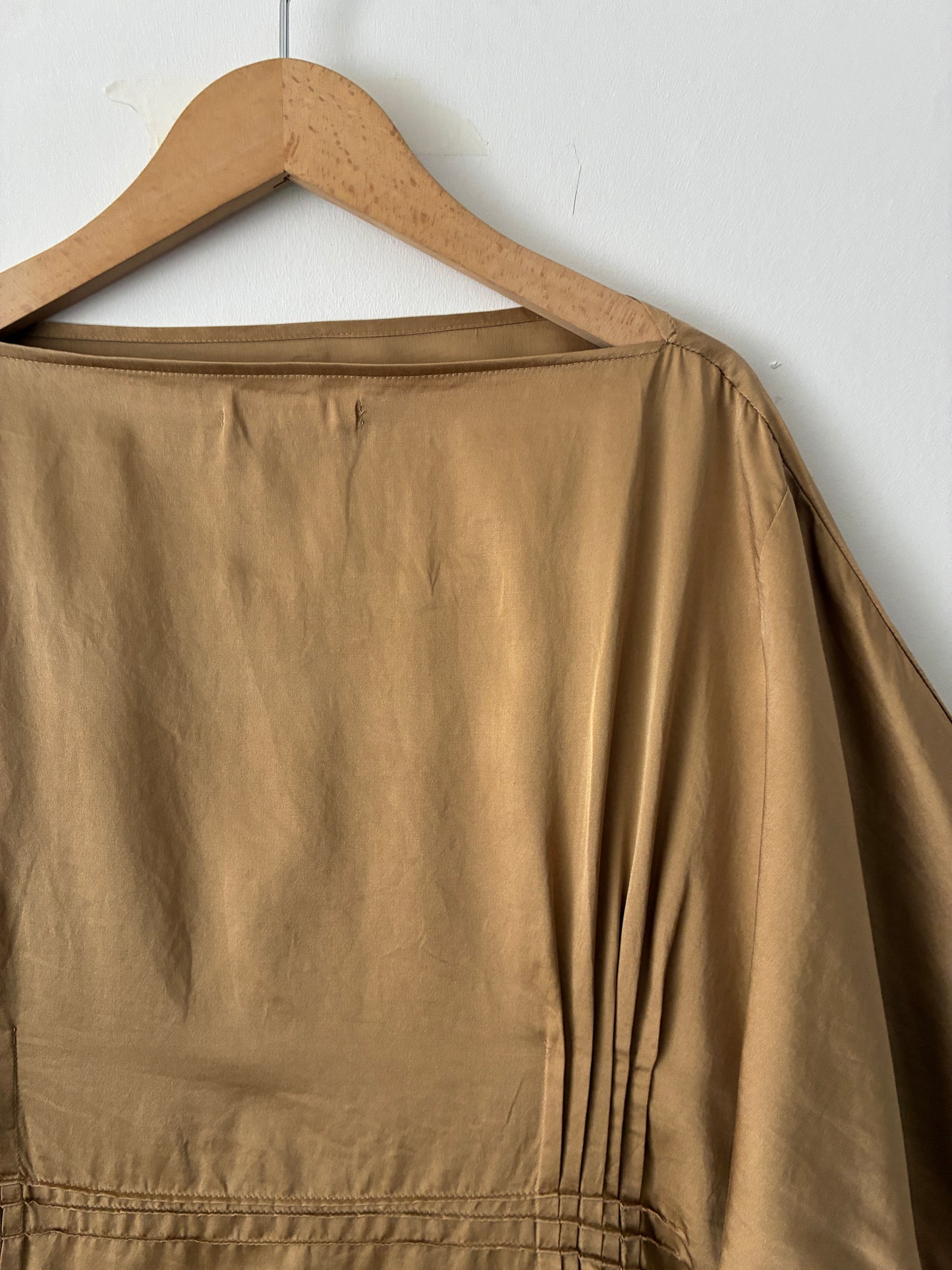 sula - doris dress - silk cotton satin - curry