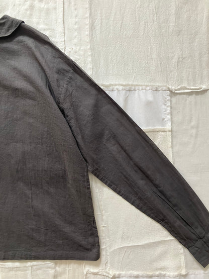 sula - round collar blouse - cotton voile - beluga