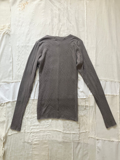 sula - long sleeve tee - cotton jersey - grey