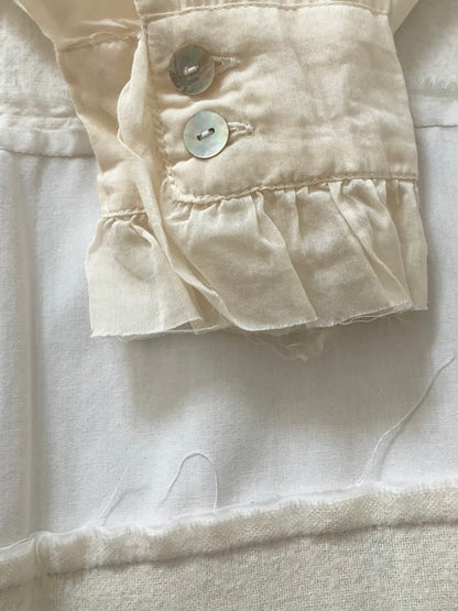 sula - frill blouse - egg nog