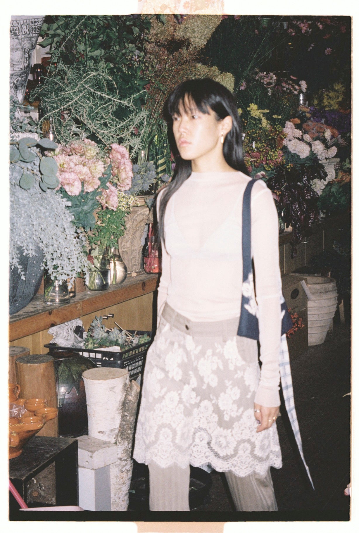 garbage core - LACES SKIRT TROUSERS