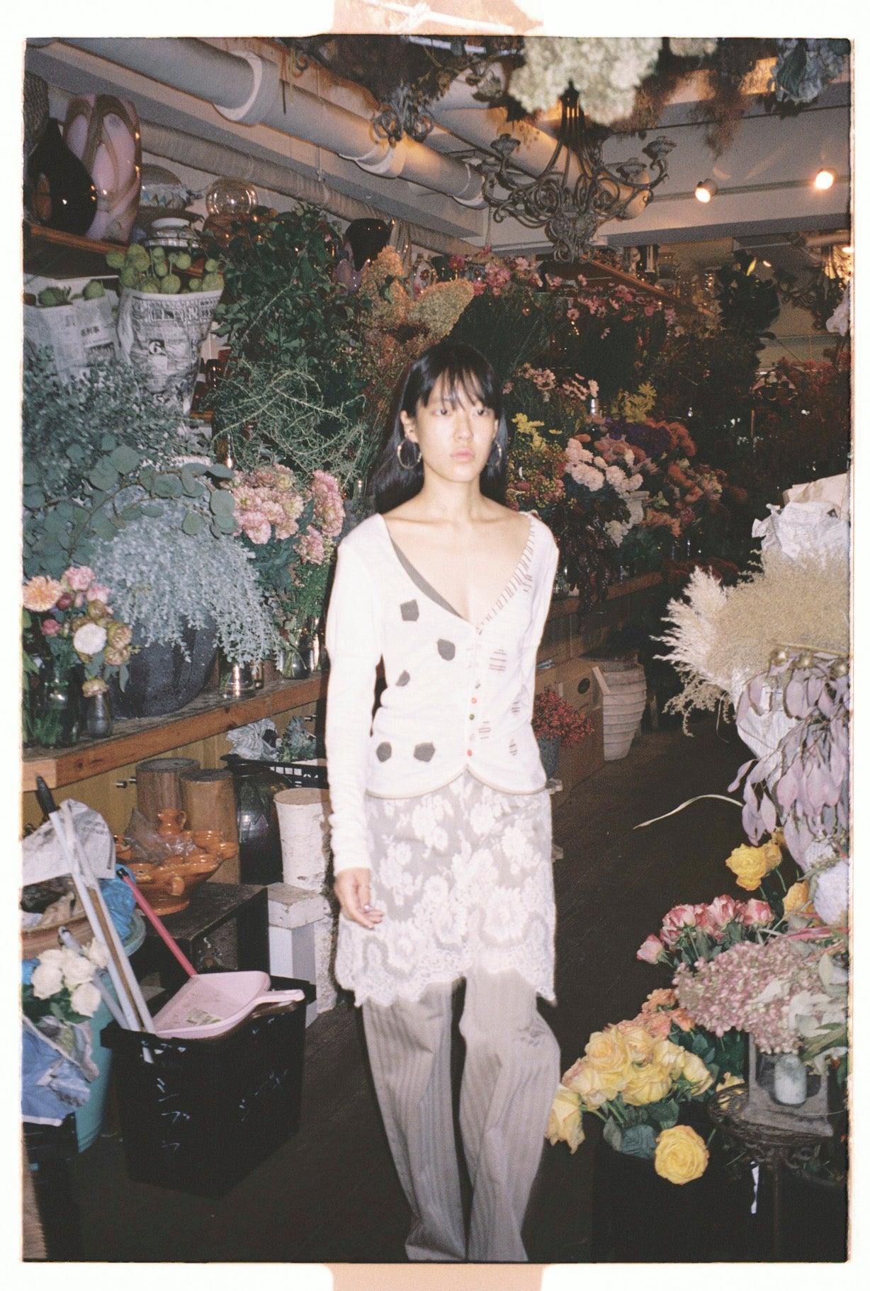 garbage core - LACES SKIRT TROUSERS