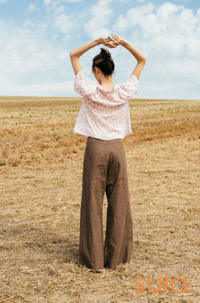 sula - flare trousers - organic denim