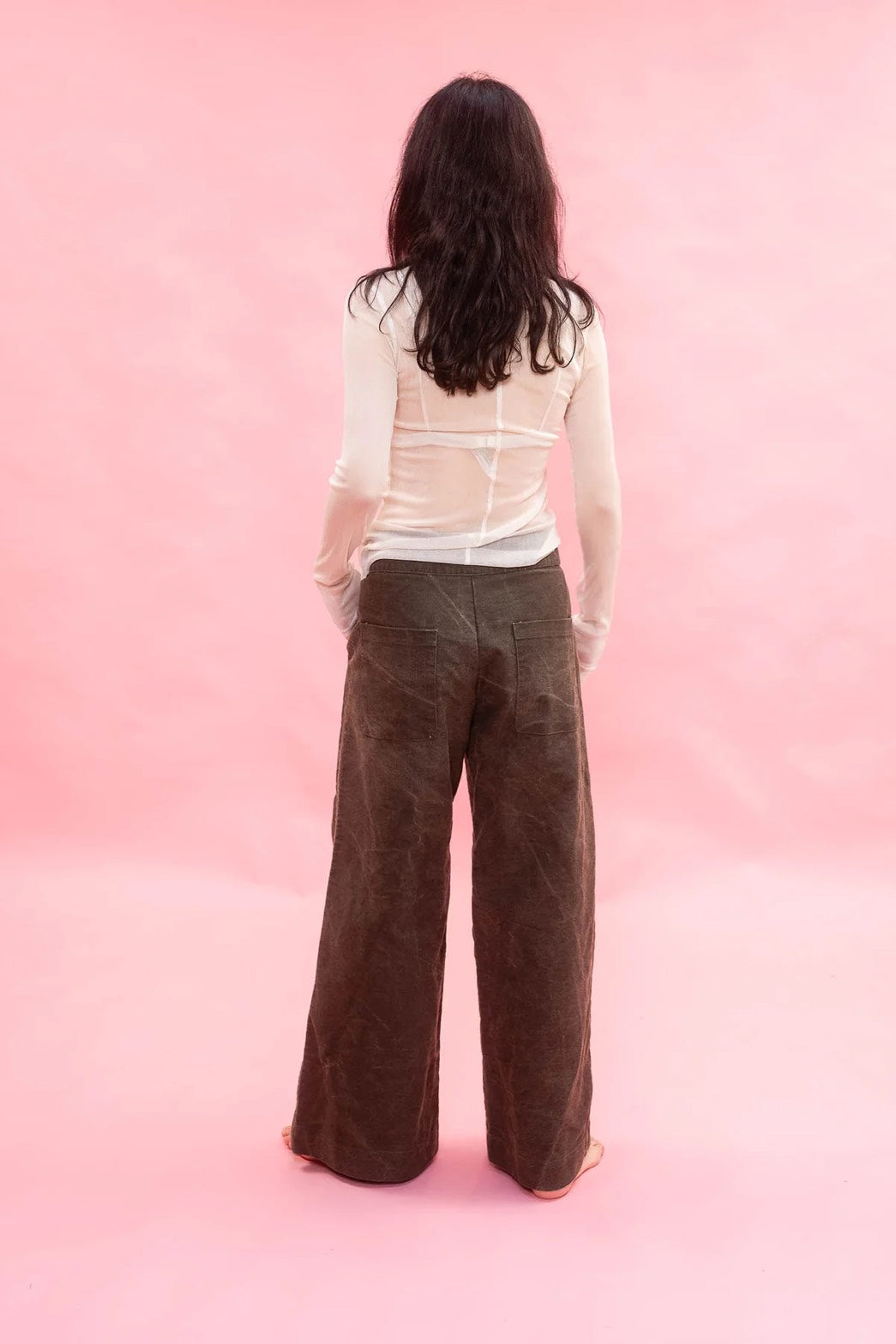 sula - flare pants - cotton patina - dirt