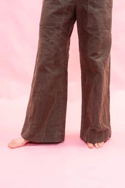 sula - flare pants - cotton patina - dirt