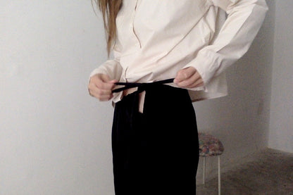 sula - pucked collar blouse - alabaster