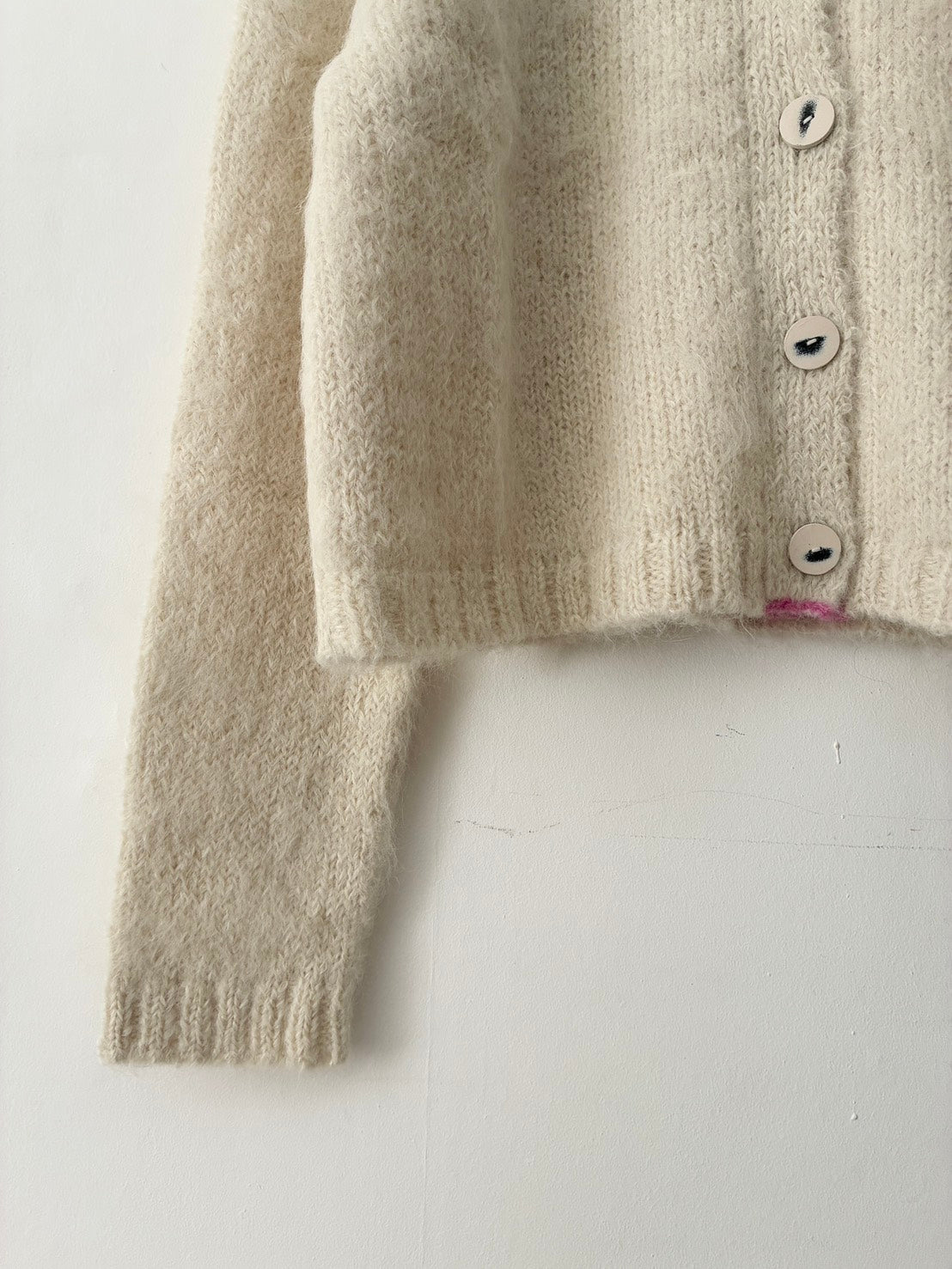 sula - nickel cardi fluffy alpaca - cream