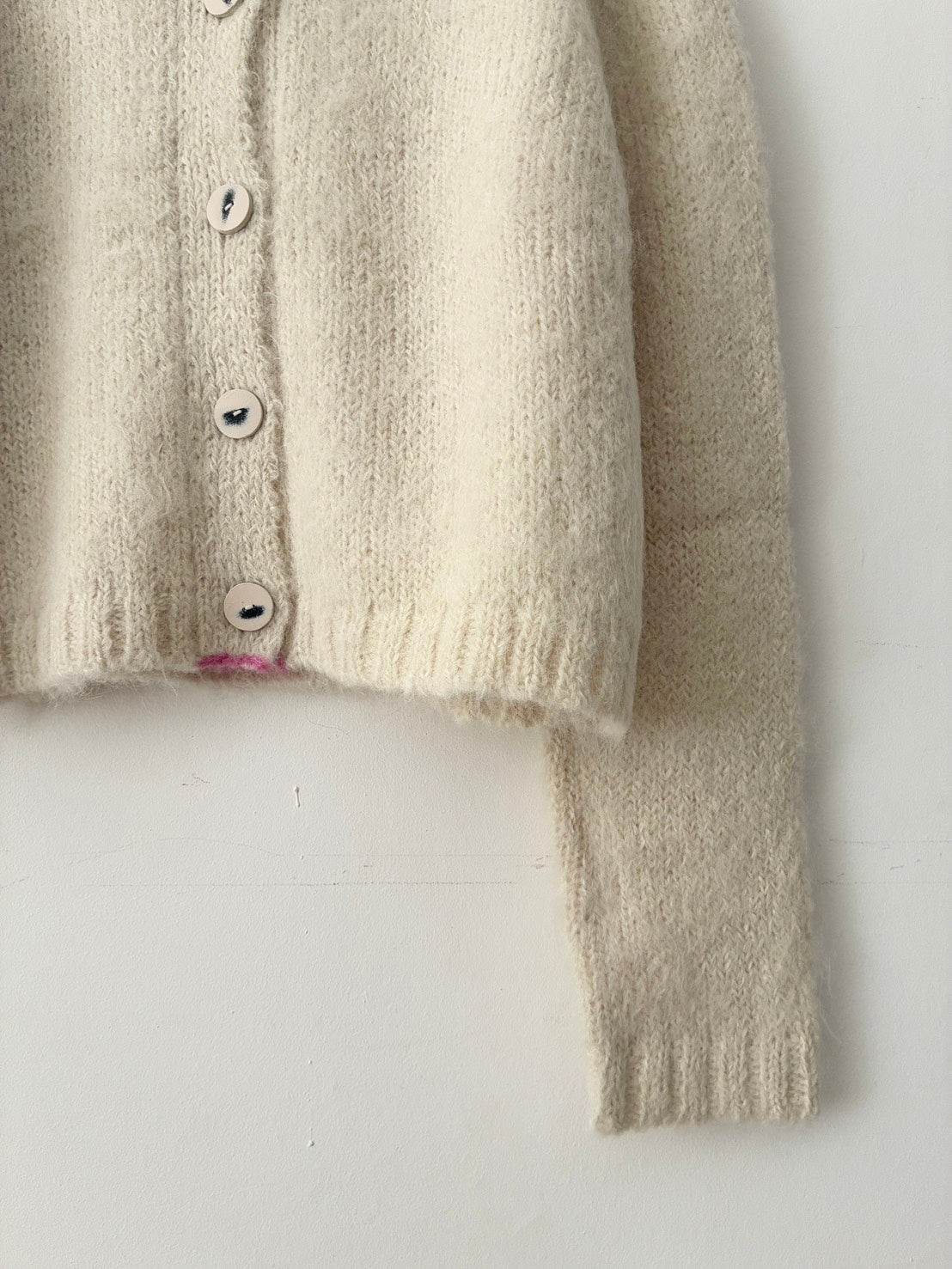 sula - nickel cardi fluffy alpaca - cream
