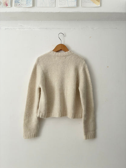 sula - nickel cardi fluffy alpaca - cream