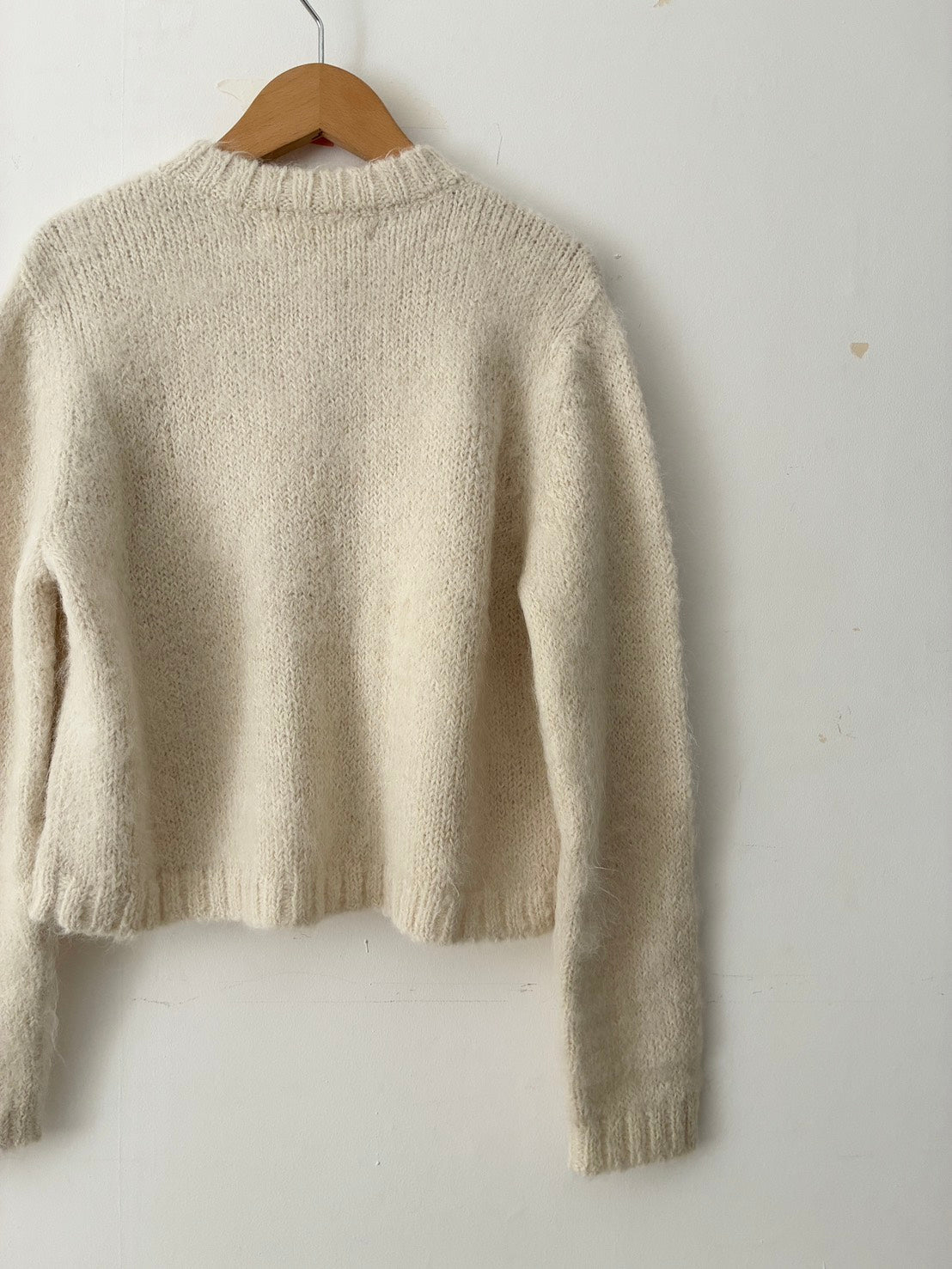 sula - nickel cardi fluffy alpaca - cream