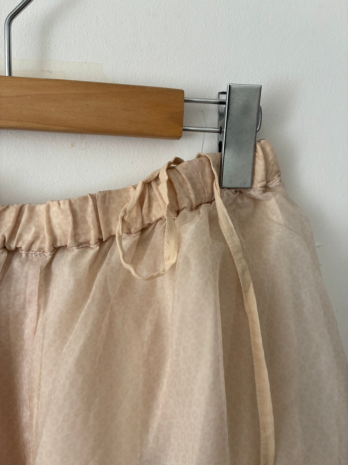 sula - elastic top skirt - silk organza print