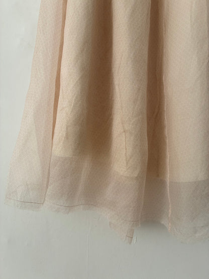sula - elastic top skirt - silk organza print