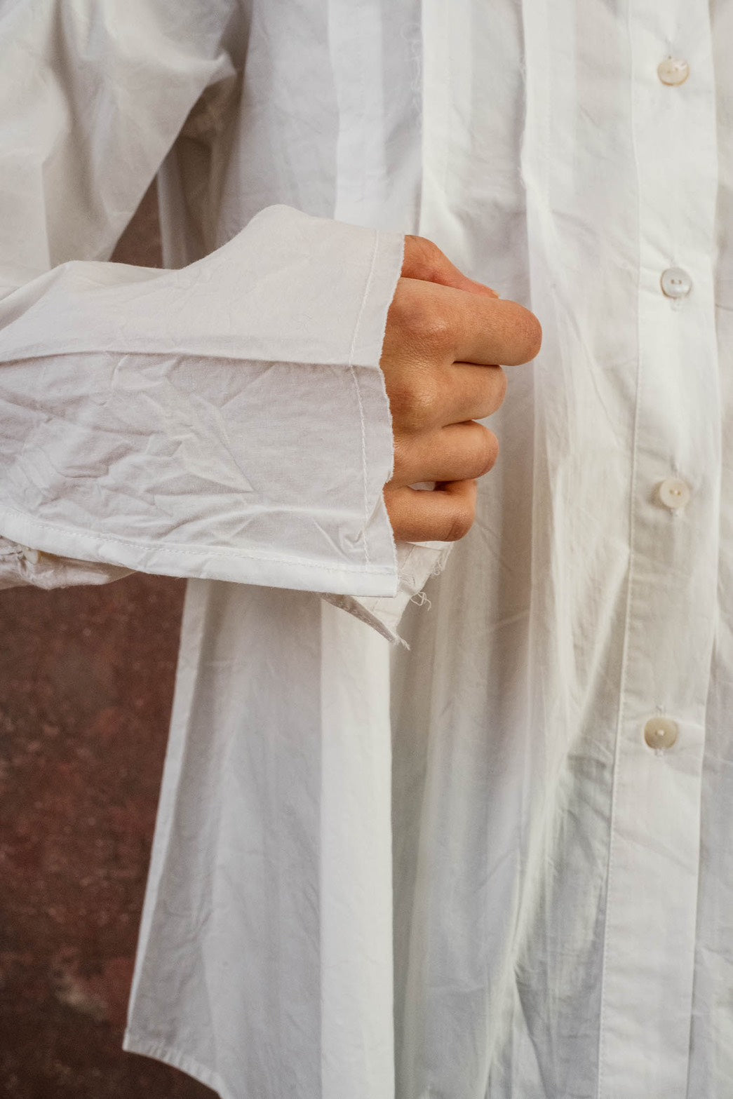 sula - pleat shirt kilberry cotton - white