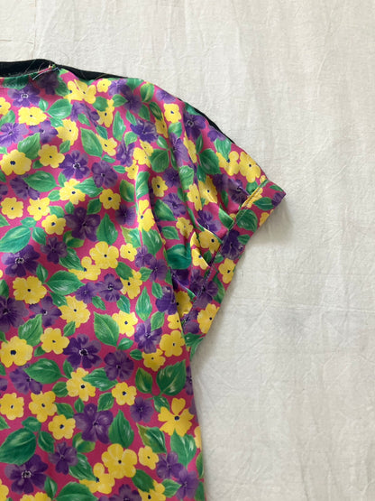 garbage core - STRIPES AND FLOWERS BLOUSE