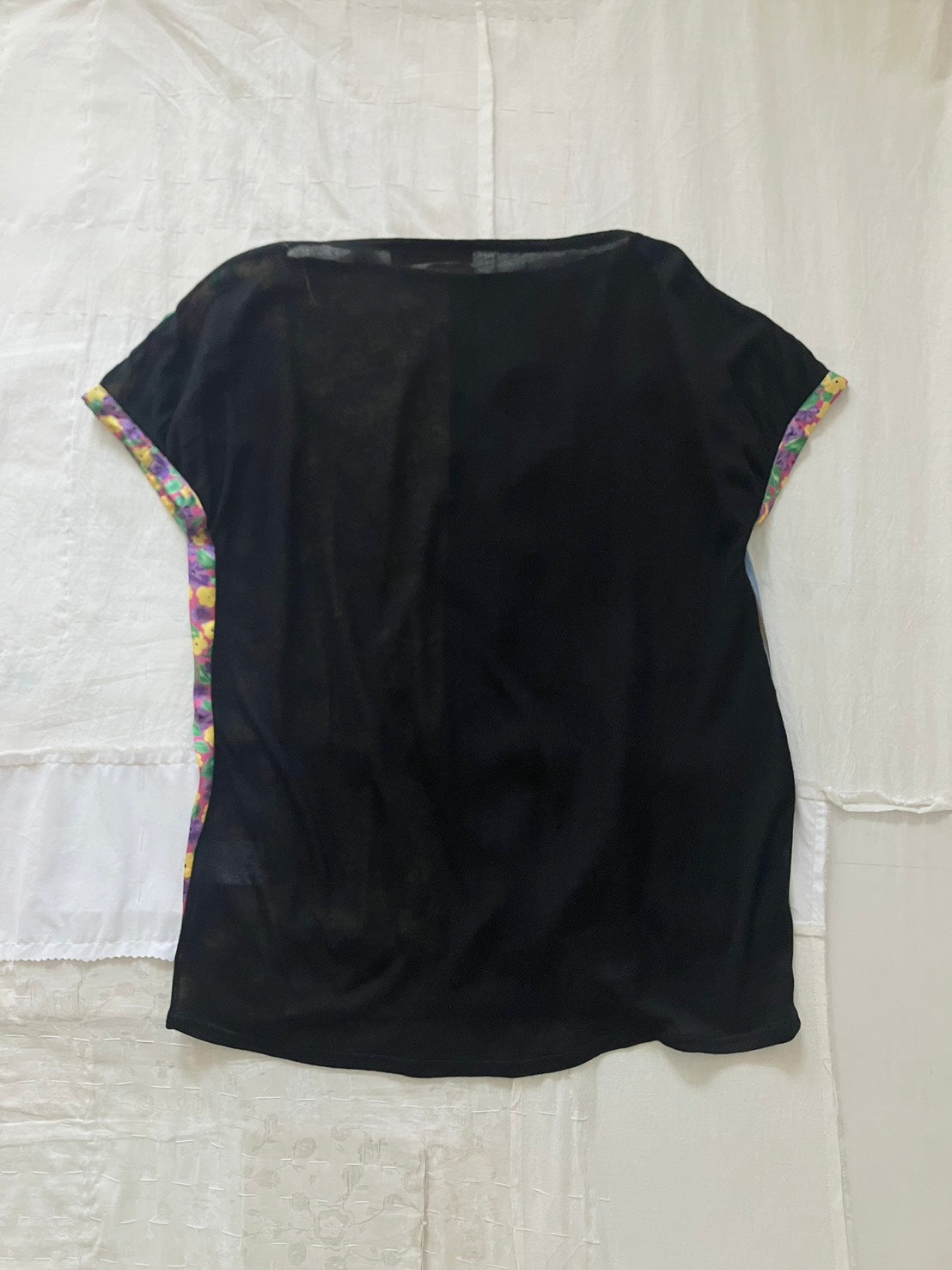 garbage core - STRIPES AND FLOWERS BLOUSE