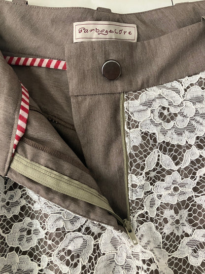 garbage core - LACES SKIRT TROUSERS
