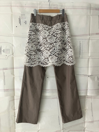 garbage core - LACES SKIRT TROUSERS