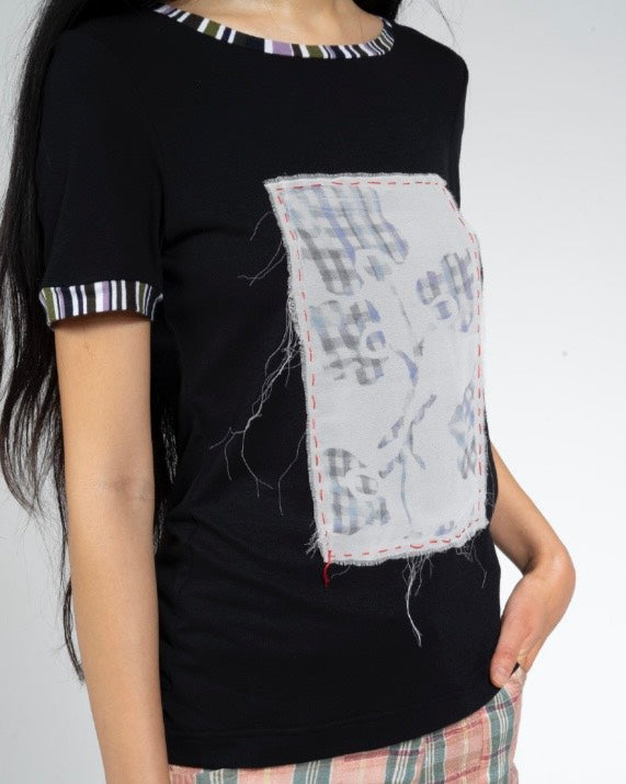 garbage core - T-SHIRT WITH PRINTED PATCH