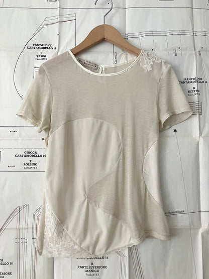 garbage core - LACES INTARSIO TEE