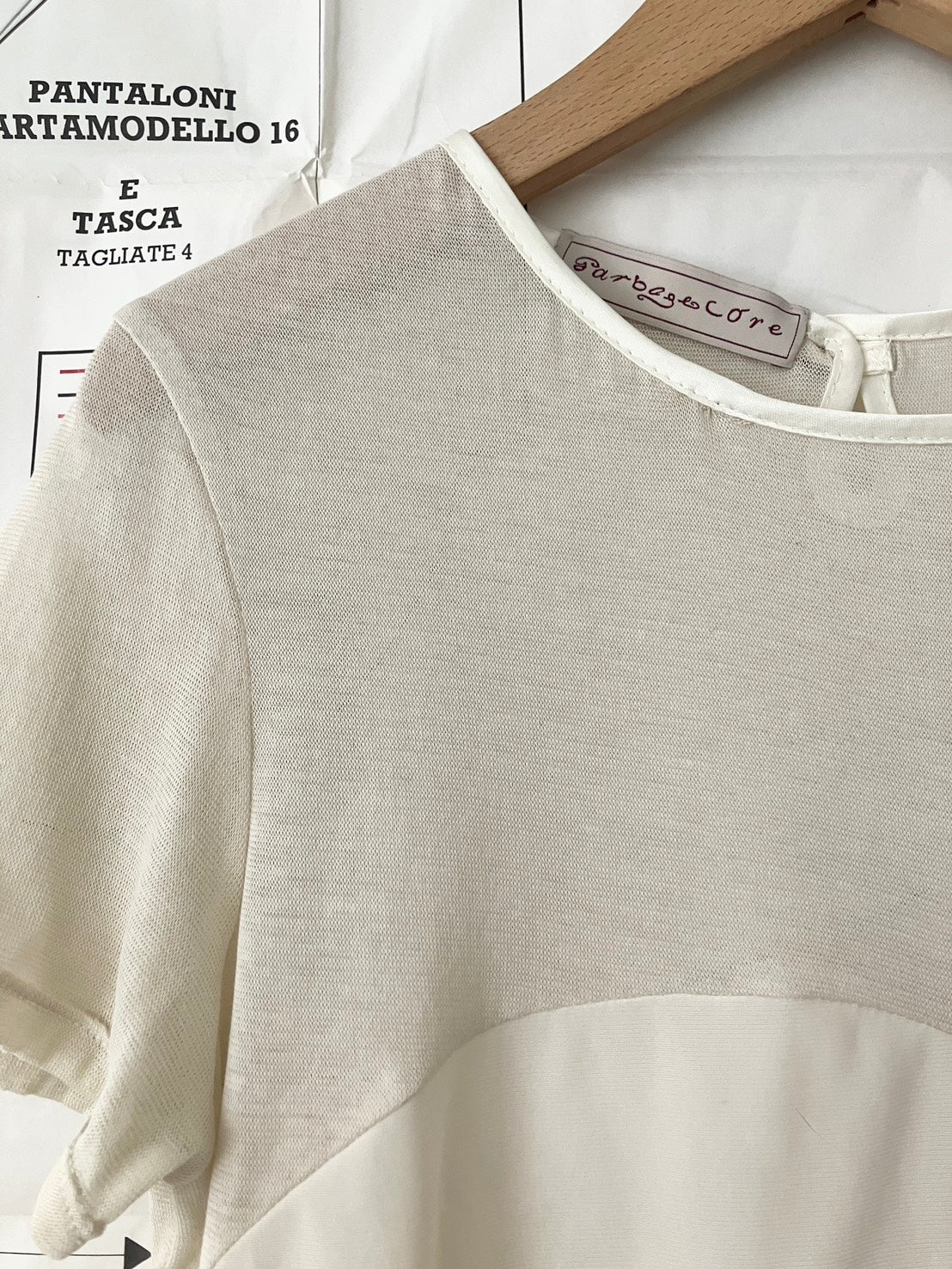 garbage core - LACES INTARSIO TEE