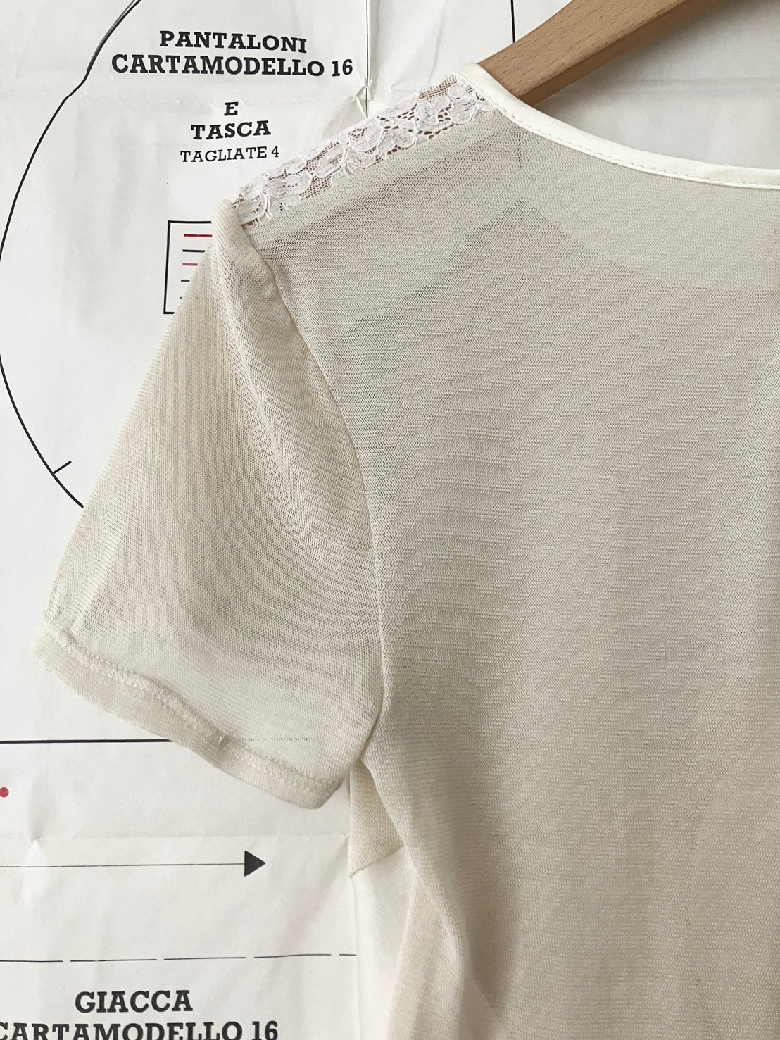 garbage core - LACES INTARSIO TEE