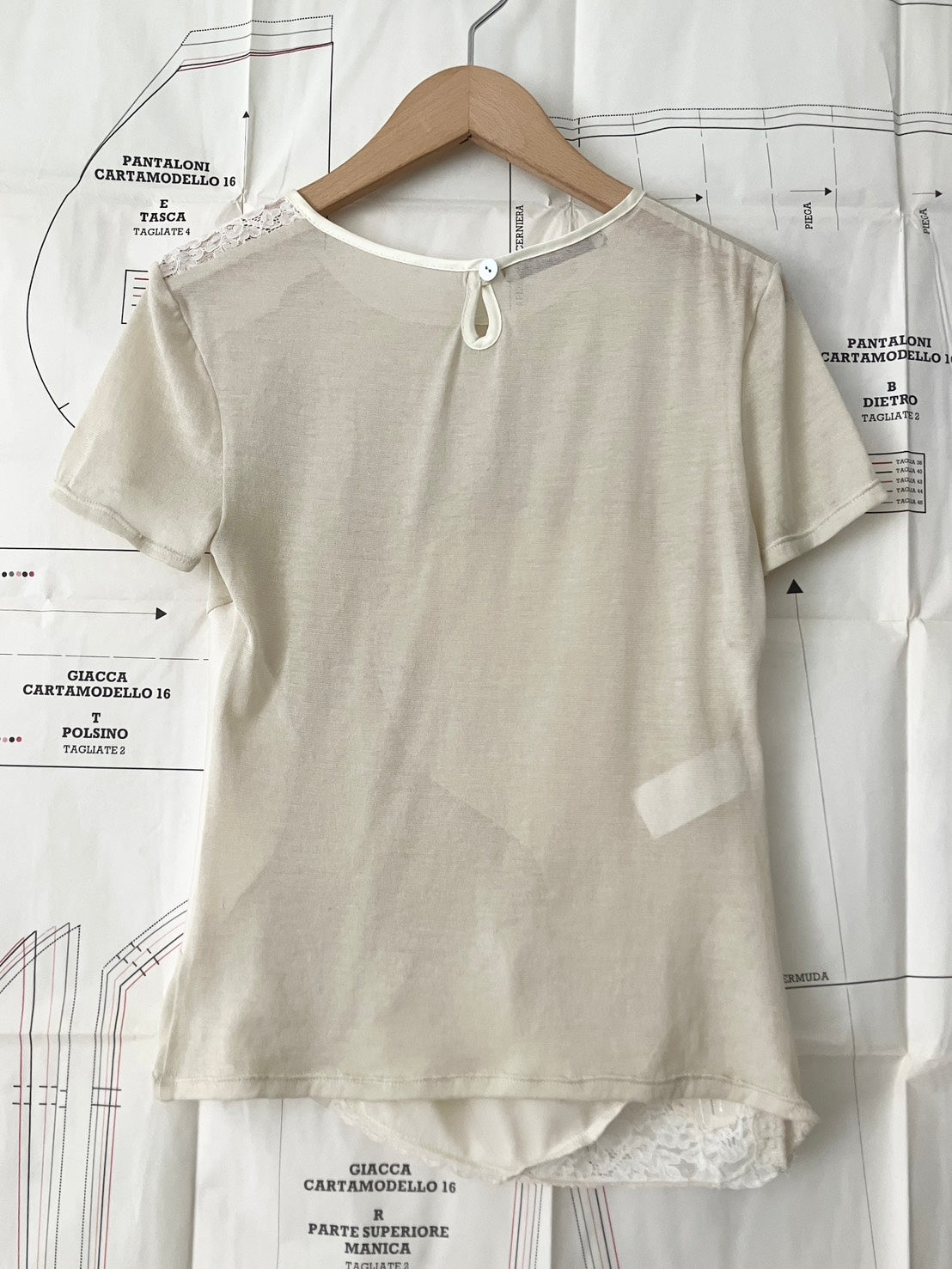 garbage core - LACES INTARSIO TEE