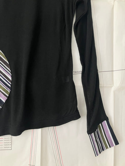 garbage core - ASYMMETRIC KNITTED TEE
