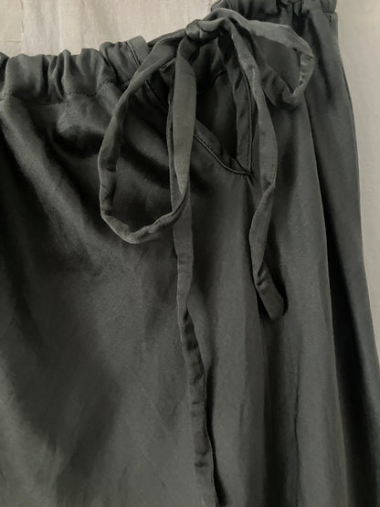 sula - bias cut long skirt - gunmetal