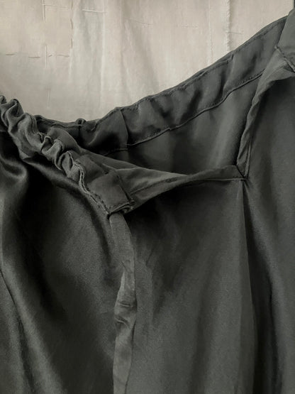 sula - bias cut long skirt - gunmetal