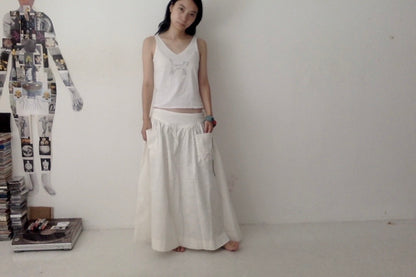 everyone's mother - garden skirt long - Cloud Linen