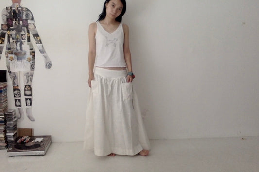 everyone's mother - garden skirt long - Cloud Linen