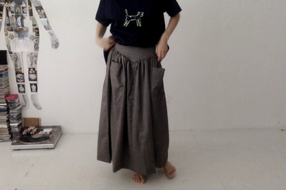 everyone's mother - garden skirt long - Charcoal