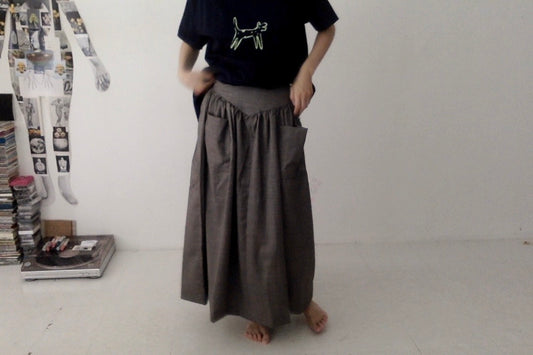everyone's mother - garden skirt long - Charcoal