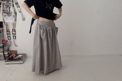 everyone's mother - garden skirt long - Smoke