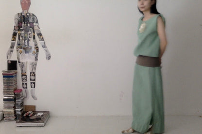 everyone's mother - Foil Dress - Aqua
